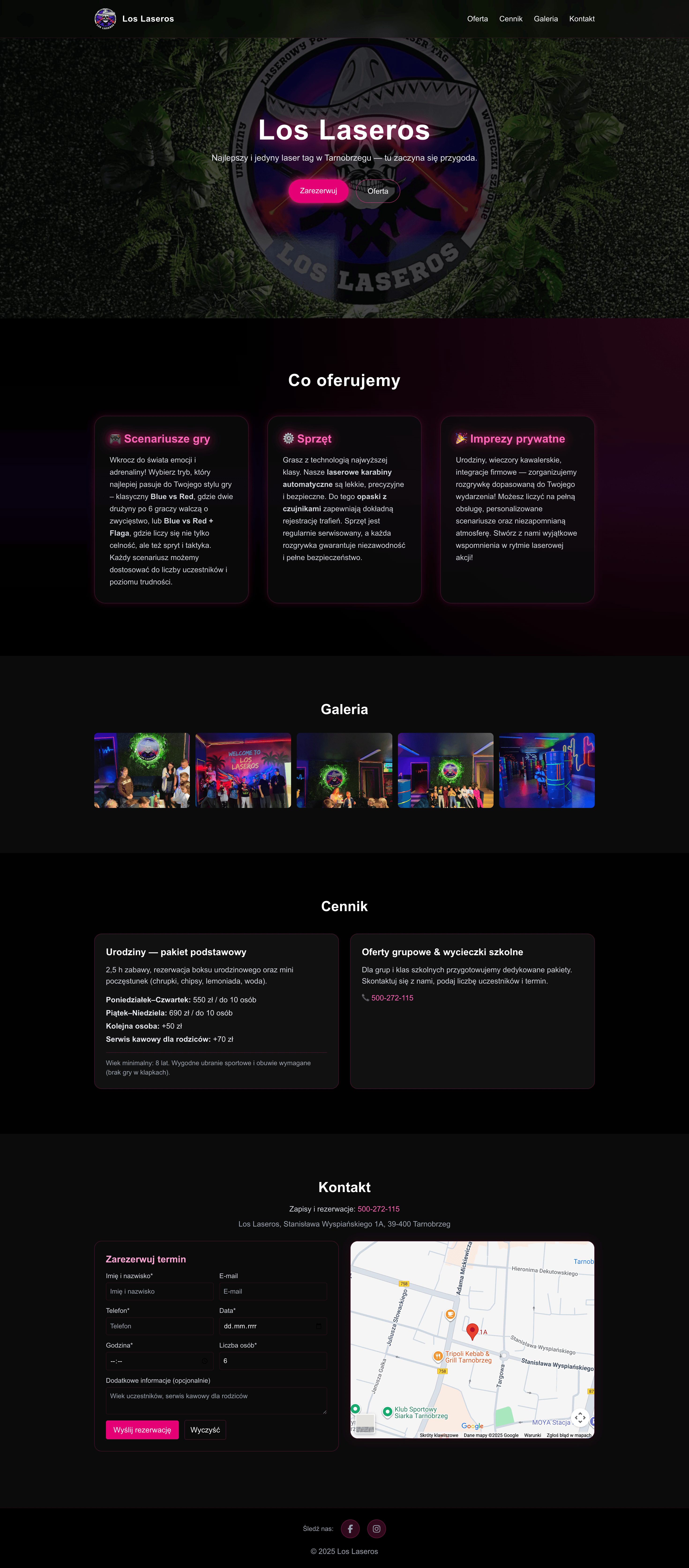 Los Laseros - Full page screenshot